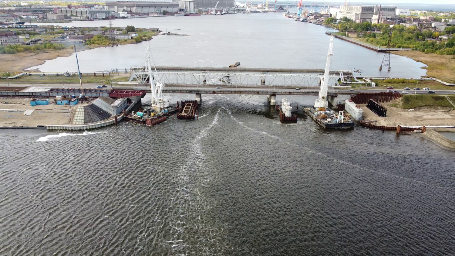 Реконструкция моста через Никольское Устье в г. Северодвинск.