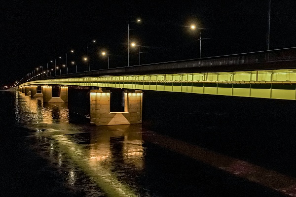 В Архангельске завершен ремонт Краснофлотского моста через правую протоку Северной Двины. 